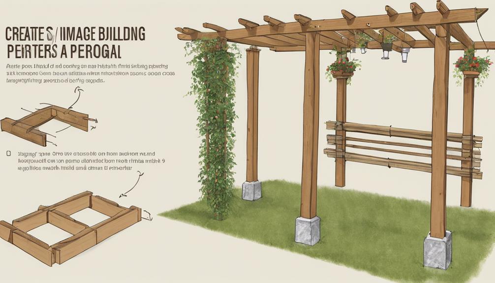 constructing a beautiful pergola