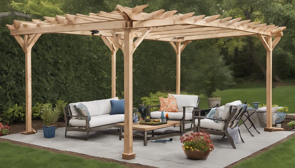 constructing a sturdy pergola