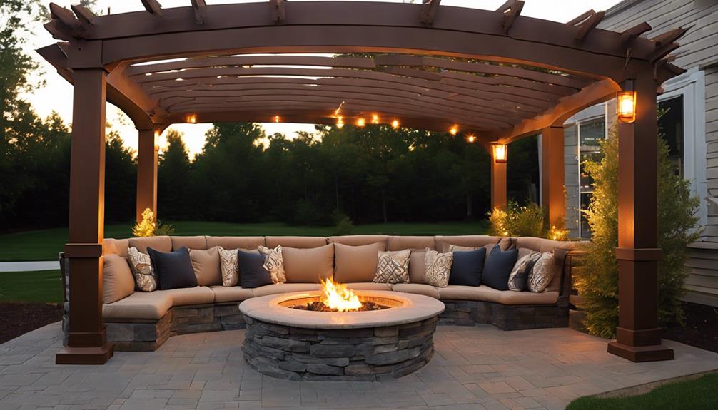 fire pit pergola integration