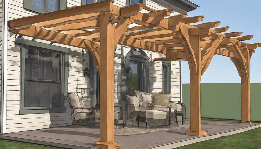 pergola attached to house