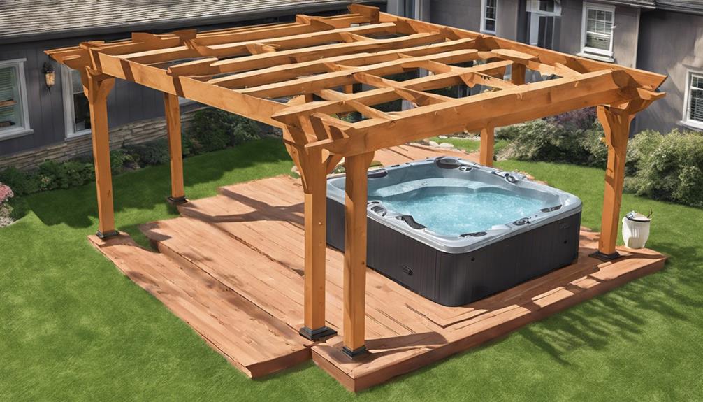 pergola for hot tub